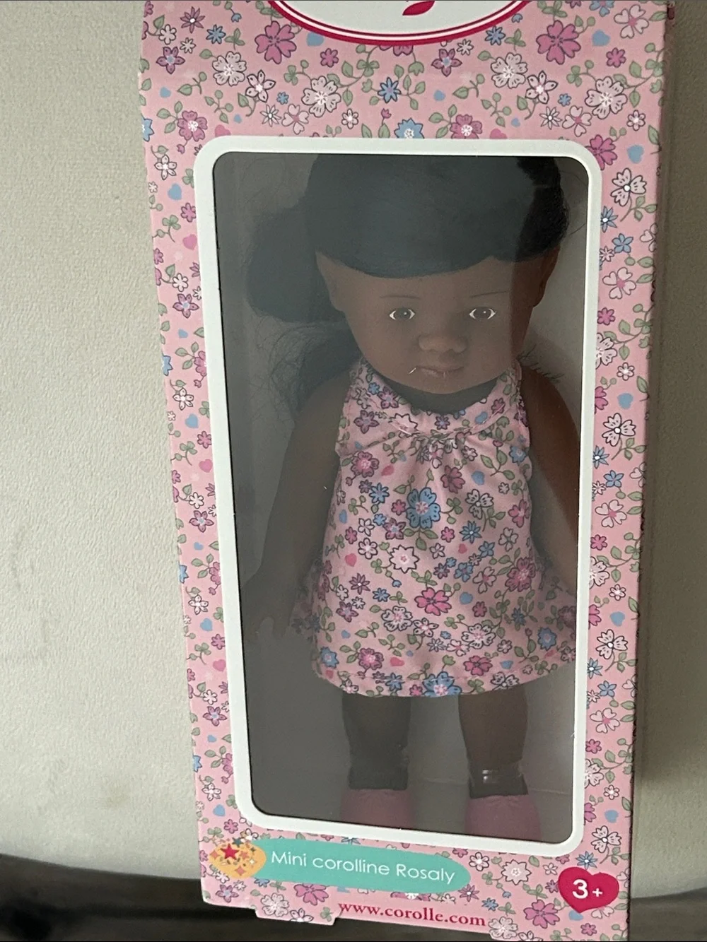 Mini Doll Rosaly in Pink Floral Dress - Kids Toy